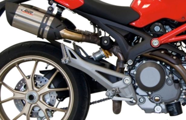 Mivv Exhaust Ducati Monster1100 08-10 デュアルスリップオン (触媒