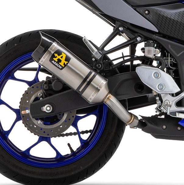 Arrow YZF-R3 21-23 スリップオン Thunder チタン 71831PK